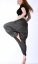 Harémové nohavice / Sultánky Fashion design pruhy tmavo šedé