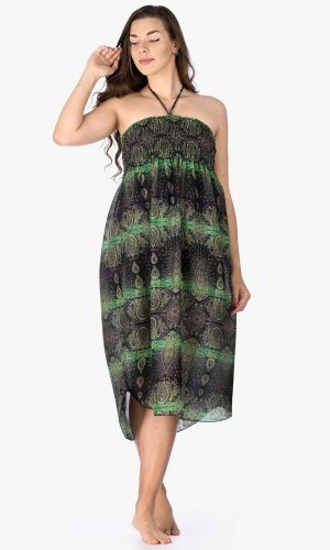 Długa spódnica / sukienka Mirroring zielona