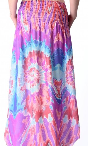 Dlouhá sukně / šaty Batik růžové