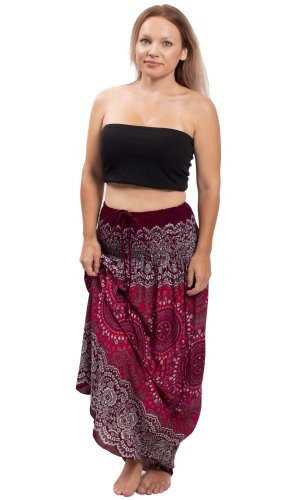 Dlouhá sukně / šaty THAI RINGS červená II.