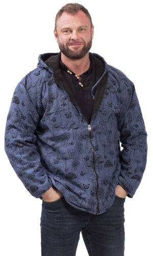 Kurtka z kapturem MUSHROOM ciemnoniebieski - Rozmiar: M