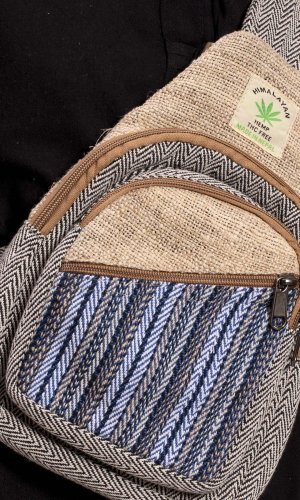 Batoh AMIT CROSSBODY černo-modrá