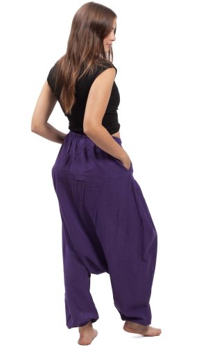 Harémové kalhoty / Sultánky CLASSIC PLEATS fialová