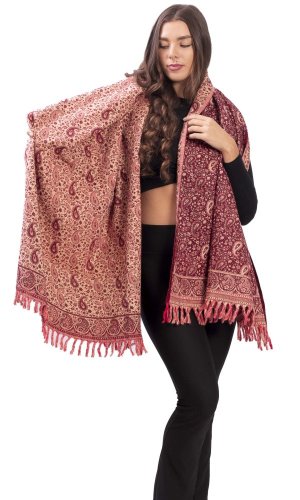 Šál GARAM bordó I.