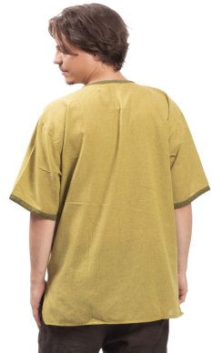 Košile / ETNO KURTA MILDRIM s krátkým rukávem světle zelená I.