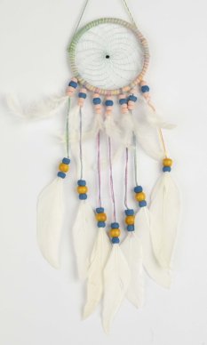 Lapač snov BEADS ružová/ dĺžka 30 cm