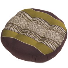 Meditačný podsedák okrúhly FUTON zeleno-hnedý