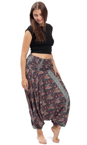 Harémové kalhoty / Sultánky ZARI tmavě modrá IV.