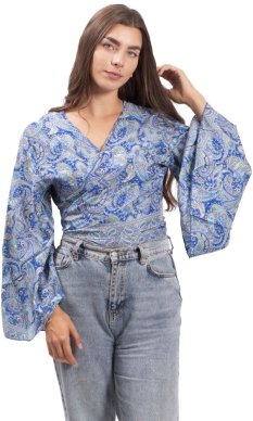 Bolerko GITA s dlouhým rukávem modré II.