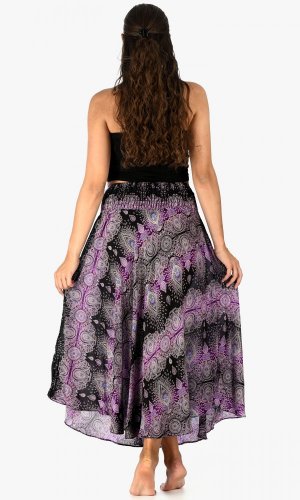 Dlouhá sukně Mirroring fialová - Velikost: XL