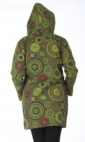 Dámský kabát Amala zelený - Velikost: M