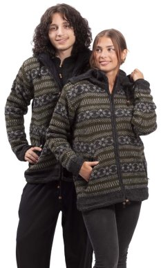 Kurtka dzianinowa HIMALAYAN szaro-zielony I.