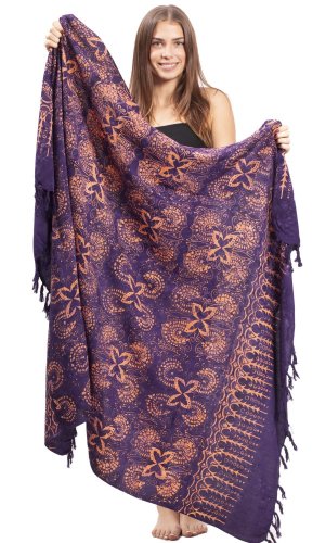 Sarong BALI BATIK fioletowy XVII.