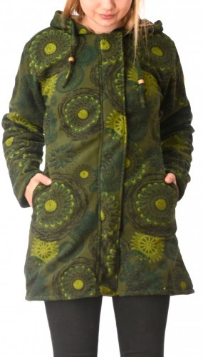 Fleecový kabátik zelený - Veľkosť: M