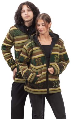 Kurtka dzianinowa BHUTAN zielony