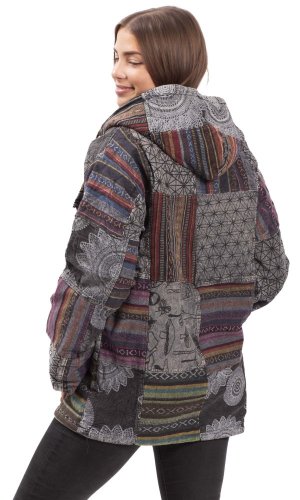 Ciepła kurtka PATCHWORK HARMONY szara