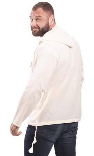 Koszula indyjska / ETNO KURTA z kapturem Natural - Rozmiar: 5XL