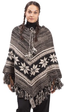 Pončo HIMALAYAN šedo-černé I.