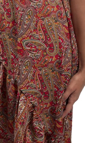 Długa sukienka damska SNEHA czerwona I.