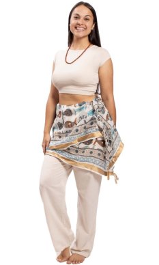 Sarong / szalik JALA / ornament niebieski III.