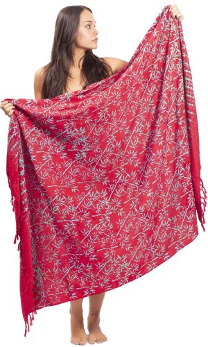 Sarong BALI BATIK czerwony XV.