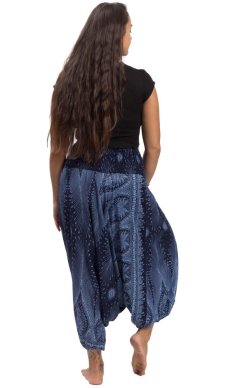 Harémové kalhoty / Sultánky THAI PEACOCK tmavě modré II.