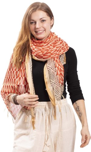 Sarong / šátek JALA / červeno-béžový