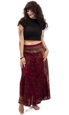 Dlouhá sukně THAI STAINED - červená I.