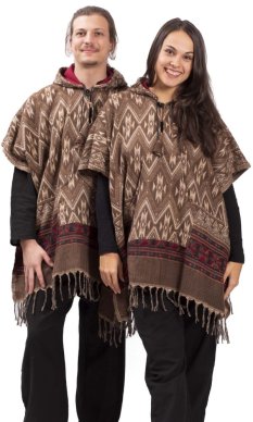 Ponczo RIVAN brązowe I.