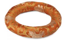 Polštářek pod tibetskou mísu ø 18 cm oranžový (vhodný na mísu o průměru cca 25 cm a více)