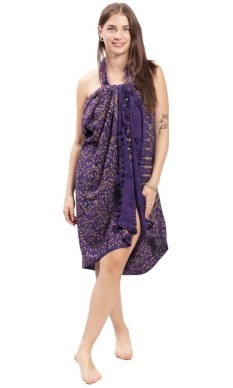 Sarong BALI BATIK fialový V.