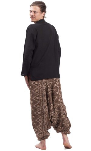 Ciepłe szarawary / Spodnie haremki RIVAN brązowy