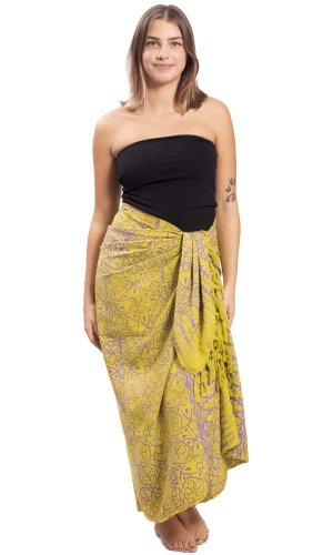 Sarong BALI BATIK żółty I.