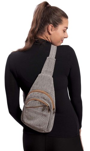 Batoh AMIT CROSSBODY černo-bílá