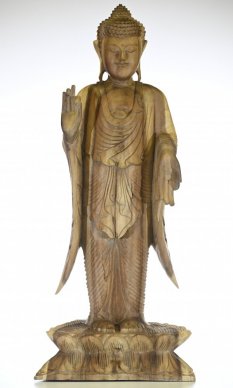 Drewniana rzeźba Buddy ↑100 cm