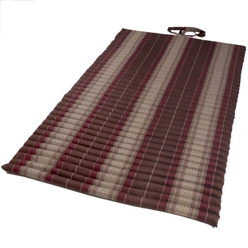Futon rolowany / szerokość 120 cm / bordowo-brązowy