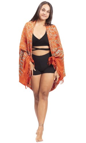 Sarong BALI BATIK pomarańczowy XII.