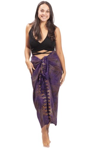 Sarong BALI BATIK fioletowy XII.