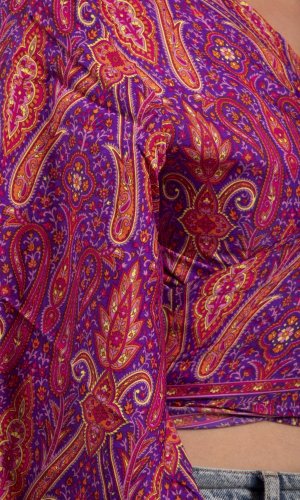 Bolero GITA z długim rękawem fioletowe II.