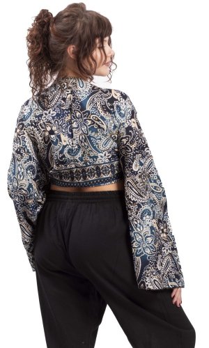 Bolero GITA z długim rękawem niebieskie VI.