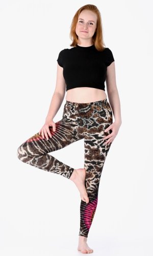 Legginsy THAI BATIK brązowe - Rozmiar: S/M