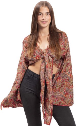 Bolero GITA z długim rękawem czerwone II.