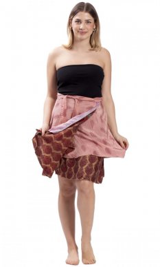 Krátká zavinovací sukně INAAYA růžová III.
