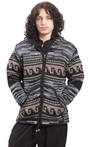 Kurtka dzianinowa HIMALAYAN szaro-brązowy I. - Rozmiar: XL