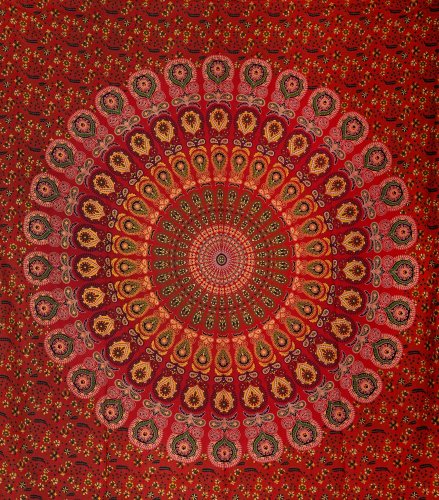 Mandala duża Kalyan czerwona