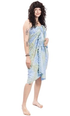 Sarong BALI BATIK světle modrý IV.