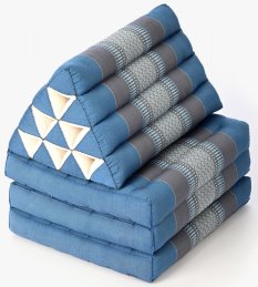 Tajlandzki trójkątny futon mały niebieski-szary