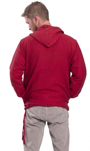 Bluza unisex z kapturem RAHUL WAFLAR czerwona