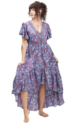 Dámské šaty dlouhé SNEHA modré II.