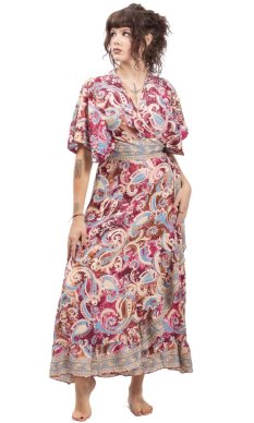 Zavinovací šaty MAYA růžové IV.